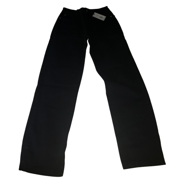 NWT WeWoreWhat Mom Slit Straight Jean Black 25 - Picture 6 of 6